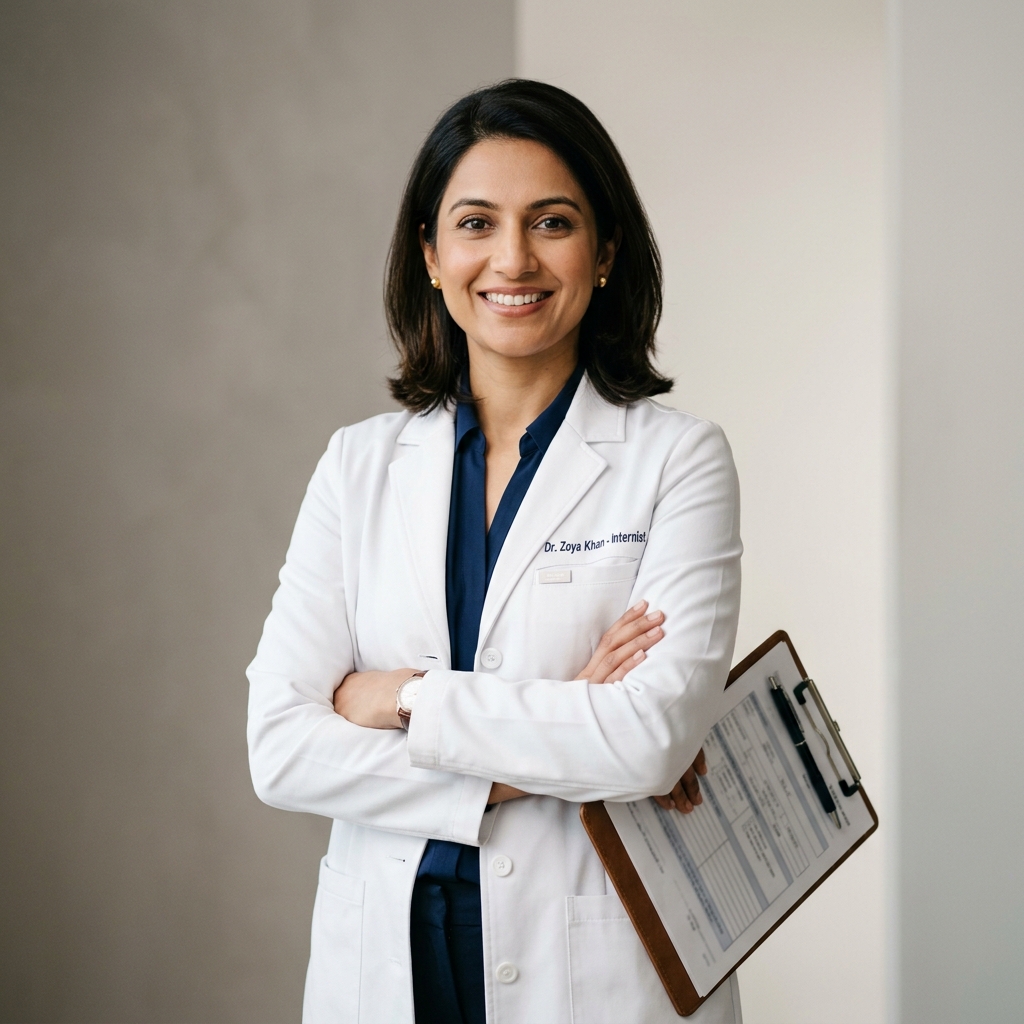 Doctor providing home visit care
